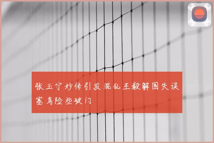 张玉宁妙传引发混乱王毅解围失误塞鸟险些破门